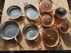 9 delige koperen pottenset, Huis en Inrichting, Keuken | Potten en Pannen, Ophalen, Zo goed als nieuw, Overige materialen, Overige typen