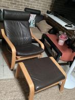 Ikea poang zetel leder , moet DRINGEND Weg, Ophalen, Gebruikt, Hout