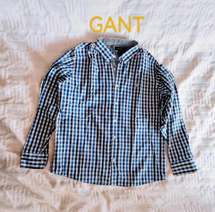 Gant herenhemd 4XL tailleert 2XL, Kleding | Heren, Overhemden, Nieuw, Blauw, Ophalen of Verzenden