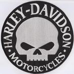 Harley Davidson stoffen opstrijk patch rond #6, Verzenden, Nieuw