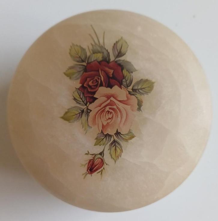 Vintage albasten juwelendoosje (Italië, 1960s–70s), Antiek en Kunst, Curiosa en Brocante, Ophalen of Verzenden