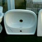 lavabo en porcelaine blanche, Bricolage & Construction, Lavabo, Enlèvement, Utilisé