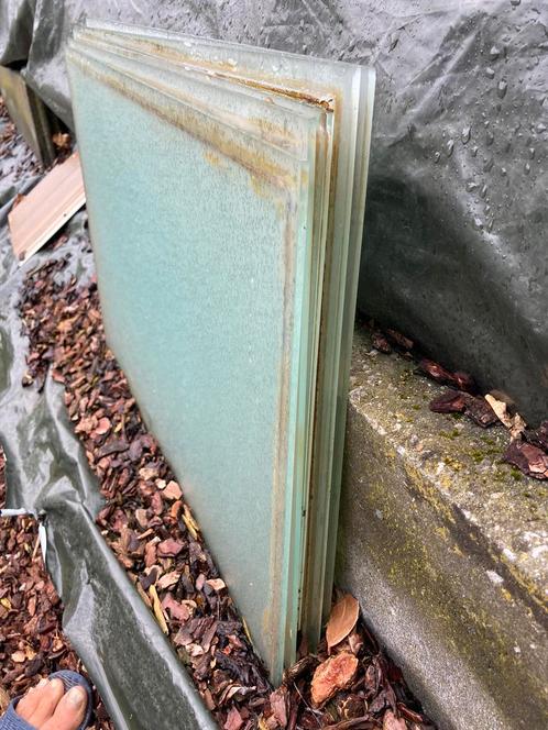 5 ramen mat glas voor tuinhuis of serre, Tuin en Terras, Tuinhuizen, Zo goed als nieuw, Tuinhuis, Ophalen