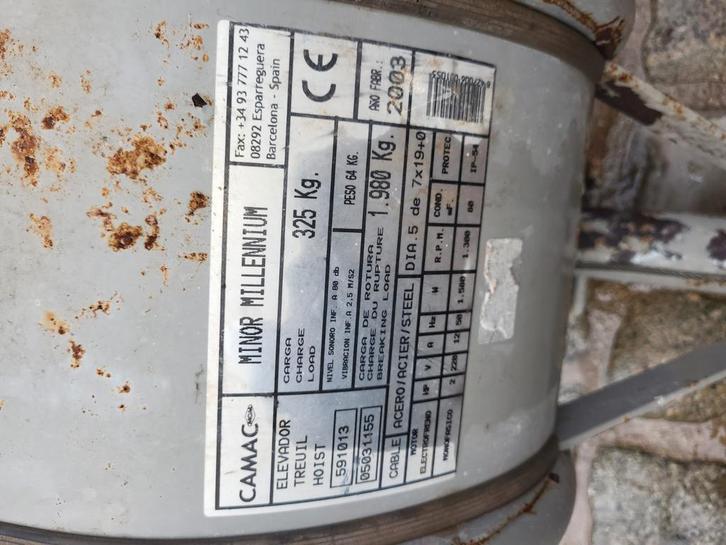 Hijslier Camac met portiek, Doe-het-zelf en Bouw, Lieren en Takels, Gebruikt, Ophalen