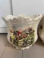Vintage - Oude bloempot paarden 1970 Engeland, Antiek en Kunst, Antiek | Keramiek en Aardewerk, Ophalen of Verzenden