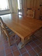 Eiken tafel en 6 stoelen, Antiek en Kunst, Ophalen