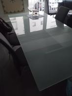 Tafel glas, Huis en Inrichting, Tafels | Eettafels, Ophalen, Gebruikt, 50 tot 100 cm, 100 tot 150 cm