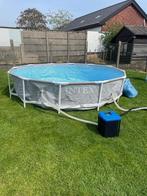 Zwembad met warmtepomp ,Intex prism frame 3m66, Tuin en Terras, 300 cm of meer, 200 tot 400 cm, Rond, Gebruikt