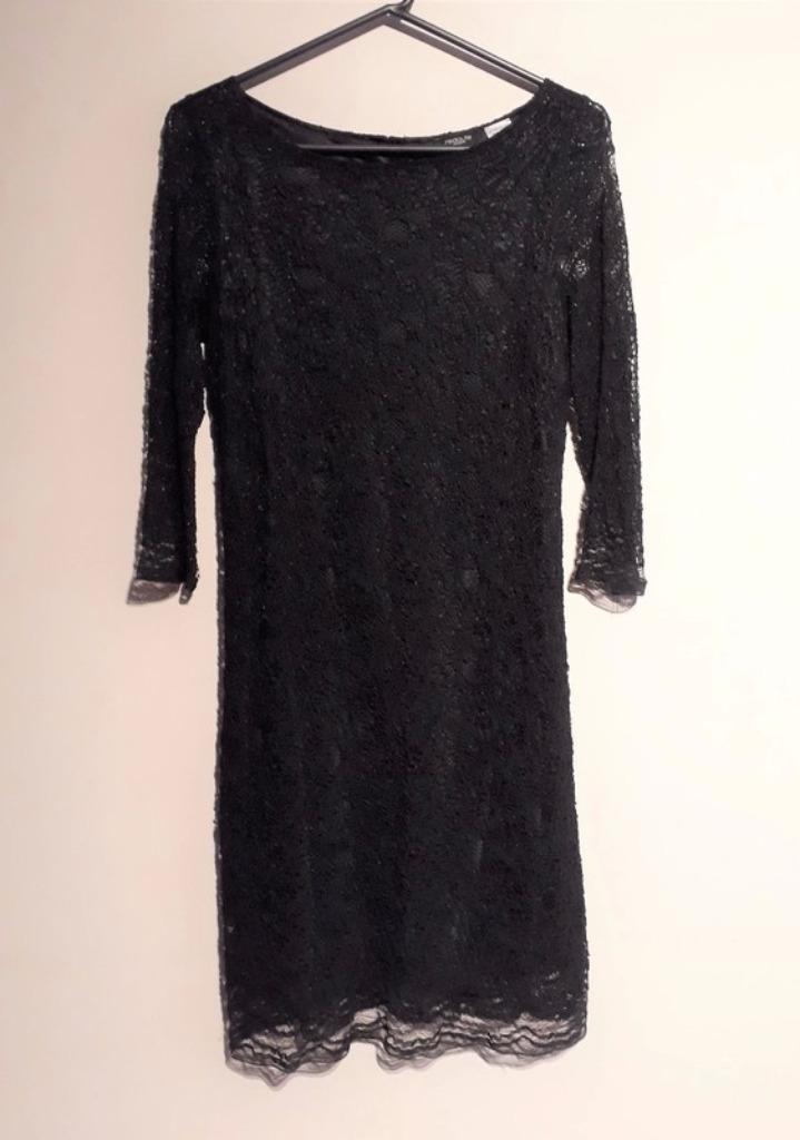 Robe noire style dentelle, Kleding | Dames, Jurken, Gedragen, Maat 38/40 (M), Zwart, Ophalen of Verzenden