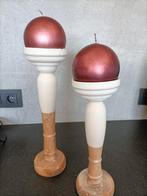 Kaars kandelaars, Ophalen of Verzenden, Zo goed als nieuw, Hout, Kaars