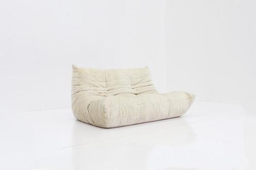 Originele Vintage Togo sofa Ligne Roset in beige by Michel D, Antiquités & Art, Antiquités | Meubles | Chaises & Canapés, Enlèvement