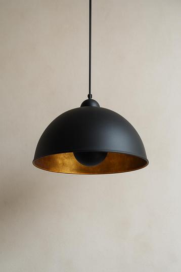 Hanglamp - zwart en goudkleurig - industrieel design beschikbaar voor biedingen
