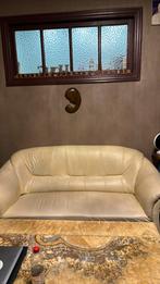 Canapé blanc avec 6 places, Maison & Meubles, Canapés | Sofas & Chaises Longues, Utilisé, Cuir, Quatre personnes ou plus
