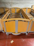 Elektrisch hoog-laag bed, Ophalen, Eenpersoons, Beige, Hout