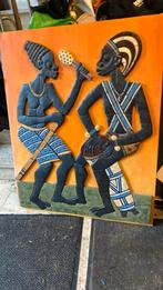 Mooie Afrikaanse kunstlader on perfecte staat, Antiek en Kunst, Kunst | Niet-Westerse kunst, Ophalen of Verzenden
