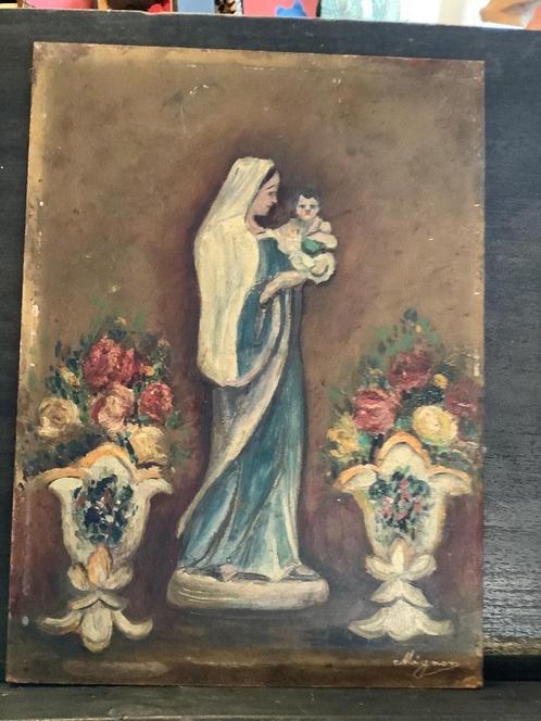 18e eeuws kunstwerkje ( gesigneerd), Antiek en Kunst, Antiek | Religieuze voorwerpen, Ophalen