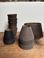sets lampenkapjes, Huis en Inrichting, Lampen | Lampenkappen, Ophalen, Gebruikt, Bruin, Overige vormen