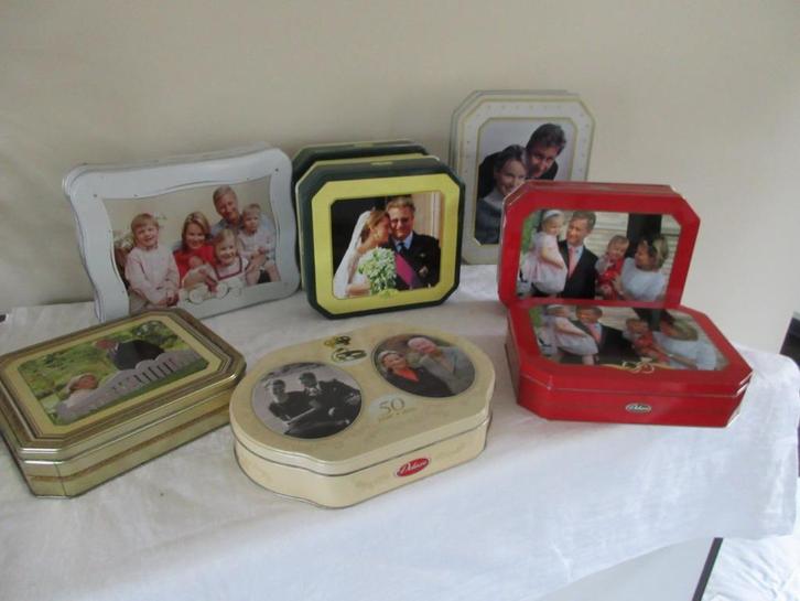 Blikken dozen Koninklijke Familie dozen DELACRE Koningshuis, Verzamelen, Blikken, Ophalen