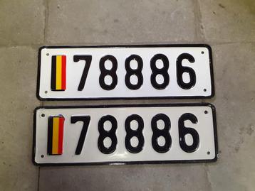 ABL, paar echte nummerplaten Belgisch Leger - zeldzaam beschikbaar voor biedingen