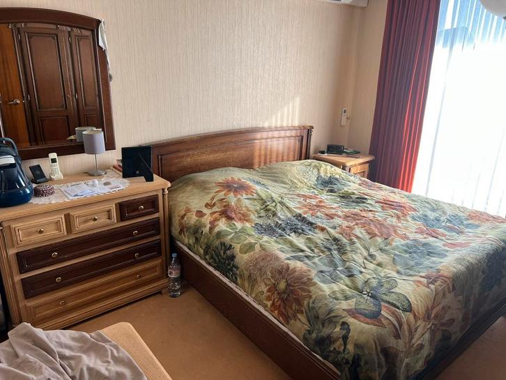 Slaapkamer in volle eik, Huis en Inrichting, Slaapkamer | Complete slaapkamers, Gebruikt, Tweepersoons, Ophalen