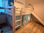 Lit mi haut + toboggan (bois massif), Enfants & Bébés, Chambre d'enfant | Lits superposés & Lits mezzanines, Enlèvement, Utilisé
