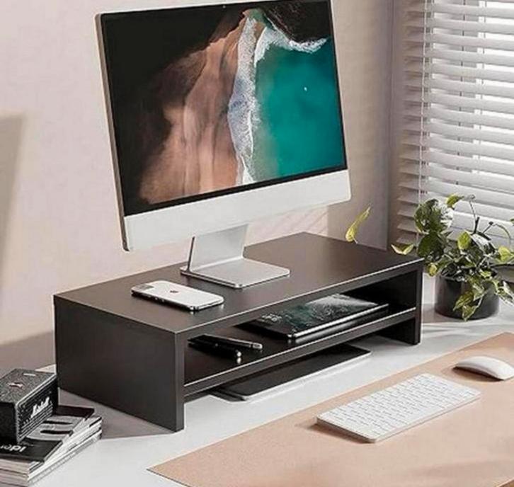 Monitorstandaard 2 lagen 54cm Desktop Stand Laptop Computer, Computers en Software, Laptoptafels, Nieuw, Ophalen of Verzenden