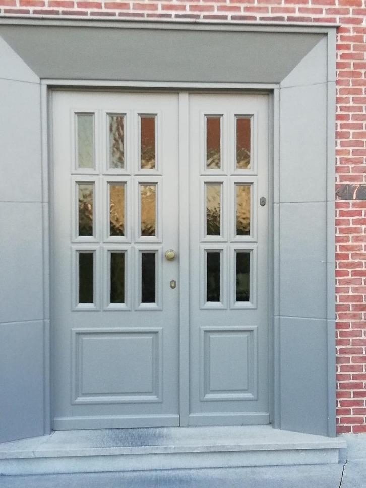 Afzelia deur, Doe-het-zelf en Bouw, Deuren en Vliegenramen, Gebruikt, Buitendeur, Glas, Ophalen