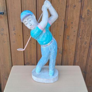 Statue golfeur bois beschikbaar voor biedingen