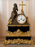 Charles X klok, marmer, brons, ormolu, rond 1825, Antiek en Kunst, Ophalen