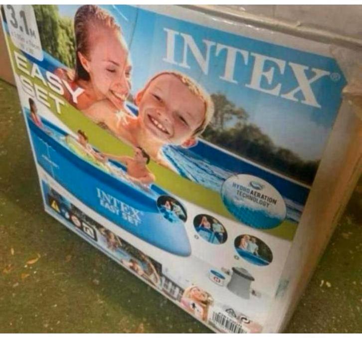 Intex zwembad zwem Easy Set Rond 305x76 + POMP zwemmen swim, Tuin en Terras, Zwembaden, Zo goed als nieuw, Minder dan 80 cm, 200 tot 400 cm