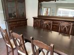 Eettafel met bijhorende stoelen (6) - goede staat., Ophalen, Gebruikt, Eikenhout, 200 cm of meer