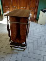 Eenpersoons opklapbed op wielen 75/180 cm, Ophalen, Overige materialen, Gebruikt, Bruin