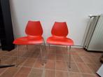 A vendre 2 chaises rouge, Huis en Inrichting, Stoelen, Ophalen, Twee, Zo goed als nieuw, Metaal