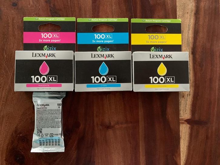 ♫ Lexmark 100XL ink cartridges, Computers en Software, Printerbenodigdheden, Nieuw, Cartridge, Ophalen of Verzenden