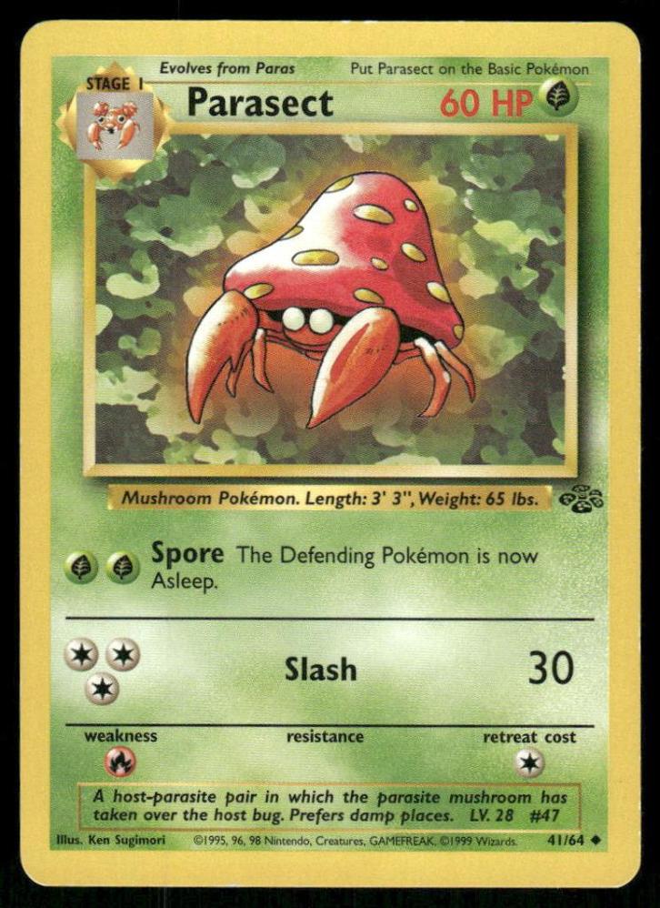 Parasect 41/64 - Jungle, Hobby en Vrije tijd, Verzamelkaartspellen | Pokémon, Gebruikt, Verzenden