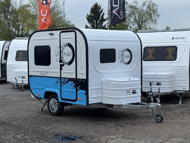 ✅CARAVAN - PIXEL - BLAUW - ALKO - NIEUW - 440KG - 2PERSOONS, Caravans en Kamperen, Caravans, Bedrijf, tot en met 2, tot 500 kg