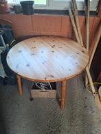 ronde grenen tafel, Huis en Inrichting, Tafels | Eettafels, Ophalen, Gebruikt, Rond, Vier personen
