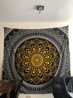 Mandala kleed Golden Hour mandala handgemaakt uit India, Huis en Inrichting, Stoffering | Tapijten en Vloerkleden, Ophalen of Verzenden