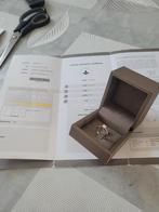 Solitaire diamant or blanc 18k, Handtassen en Accessoires, Ringen, Ophalen of Verzenden, Zo goed als nieuw, Wit, Goud