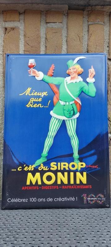 Plaque publicitaire Sirop de Monin (édition limitée), Enlèvement ou Envoi, Neuf, Panneau publicitaire