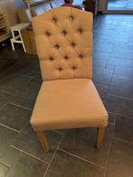 8 stoelen en 1 tabouret (zelfde bekleding), Huis en Inrichting, Stoelen, Ophalen, Hout, Gebruikt, Grijs