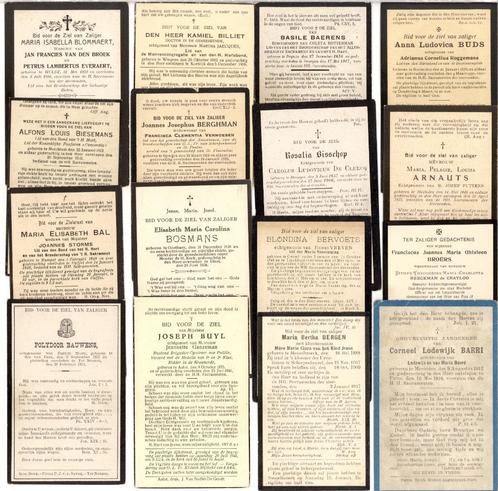33  Oude bidprentjes gestorven 1900, Verzamelen, Bidprentjes en Rouwkaarten, Bidprentje, Ophalen of Verzenden