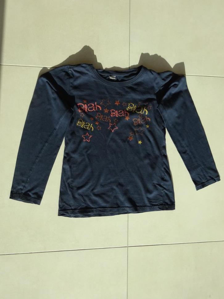 T-shirt lange mouwen blah blah blah maat 146 4 + 1 gratis, Kinderen en Baby's, Kinderkleding | Maat 146, Zo goed als nieuw, Jongen of Meisje