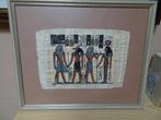 Cadre avec "papyrus" égyptien, Comme neuf, Enlèvement ou Envoi