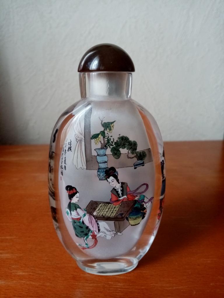 Tabatière Chinoise cristal de roche Shandong/Shi Qing 2002, Antiquités & Art, Art | Art non-occidental, Enlèvement ou Envoi