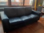 IKEA zwarte leren bank, Huis en Inrichting, Zetels | Zetels, Ophalen, Gebruikt, 150 tot 200 cm, Driepersoons