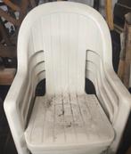 4 witte terras stoelen plastic, Enlèvement, Plastique, Empilable
