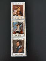 Dubaï 1967 - peinture Rubens, bande de 3 timbres se tenant**, Enlèvement ou Envoi, Non oblitéré, Moyen-Orient