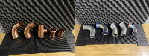 Sanitair onderdelen in koper en roestvrij staal / Pièces de, Doe-het-zelf en Bouw, Sanitair, Nieuw, Koper, Inox, Steen, Ophalen
