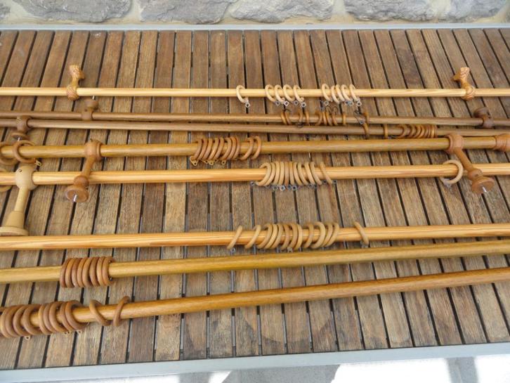 Barres support de tentures en bois, Huis en Inrichting, Stoffering | Gordijnen en Lamellen, Gebruikt, 150 tot 200 cm, Minder dan 50 cm